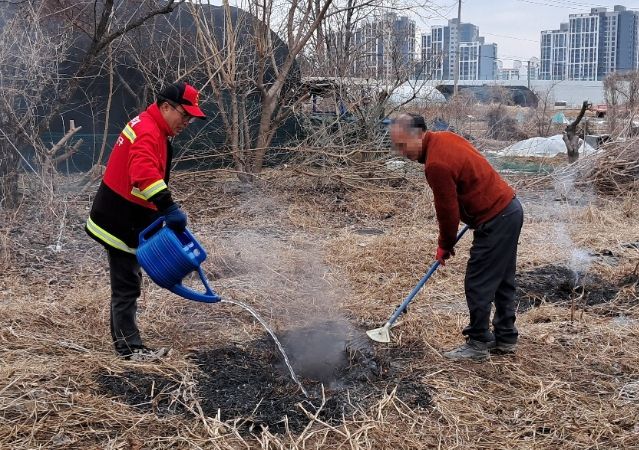 수원시 권선구, 산림 인접지 불법 소각행위 계도 활동 강화