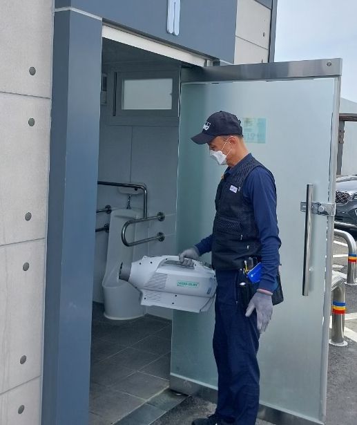 파주시, 자유로 졸음쉼터 해충방제 및 살균소독 실시