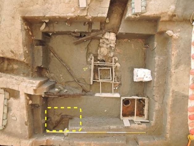 몽촌토성 집수지 4호 쟁기 출토 지점