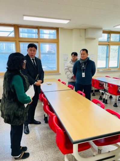 오세풍 도의원, 장기중 급식 환경 개선을 위한 현장 점검