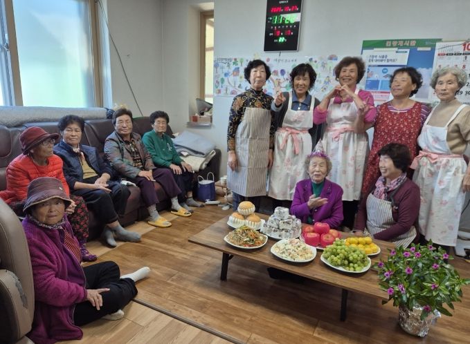 오성면 길음1리 경로당 세대 통합 잔치 개최