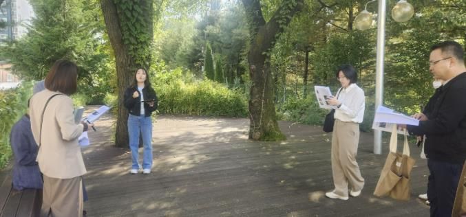 시온고등학교 학교숲 현장평가 모습