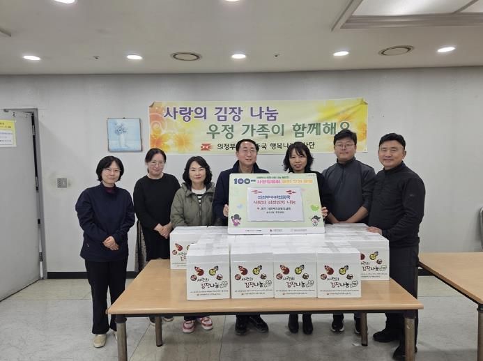 의정부시 송산1동, 의정부 우편집중국 김장김치 기부