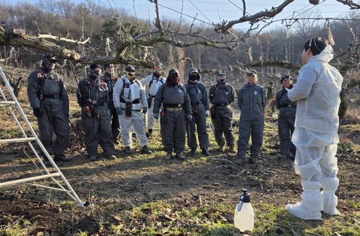 안성시, 작업도구 소독·출입관리로 화상병 확산 방지 총력