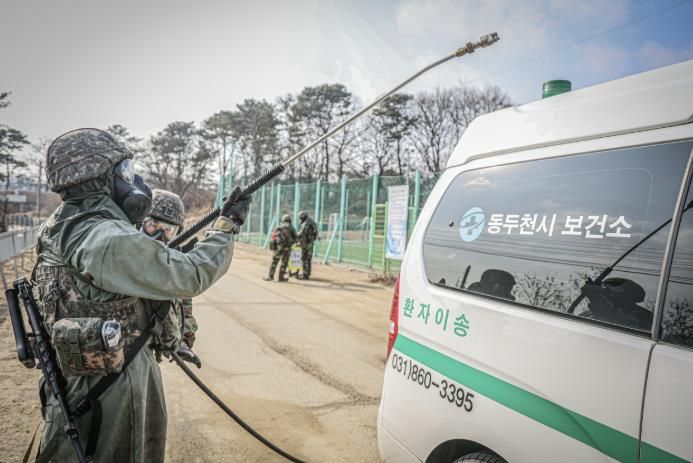 동두천시보건소, 화생방 오염사고 대비 신속대응반 출동 모의훈련 실시