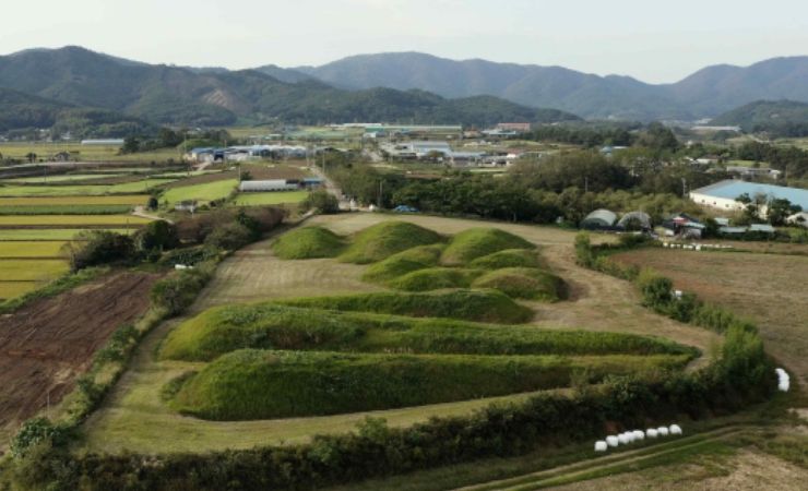 함평 예덕리 고분군 전경