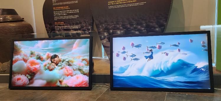 제25회 광양매화축제 찾아가는 미디어아트전 호평 관광과(김창경작가다가오는꽃)