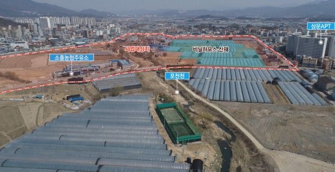 포천 송우2지구 본격 착공(송우2지구 드론사진-근경(2019.04.02))